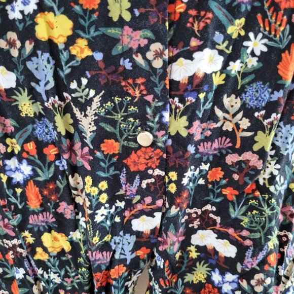 Zara Floral Button Up multi colored blouse - Picture 6 of 8